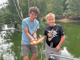Boys loved the fishing lake