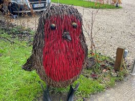 Cute little wicker statues