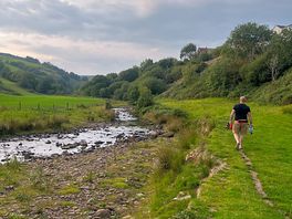 Walk through some adjoining fields to the campsite.