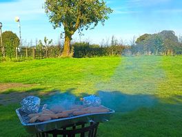 Bbq from.our pitch and lovely view