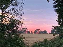 Beautiful sunset view from our tent