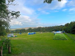 View from shower area over looking the site at bank holiday weekend