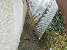 Unsafe and dangerous structures around toilet block