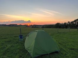Sunset at davylands farm campsite