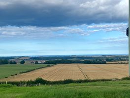 Fantastic view of bamburgh castle and the surrounding countryside - picture taken from top pitch