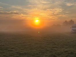 Sunrise from pitch