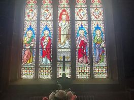 Stunning lead window in the church