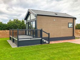 Glamping pod with verandah and private fishing
