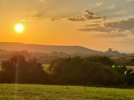 Sunset at corfe castle .