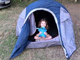 We put up our tent