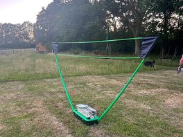 Badminton in the play area