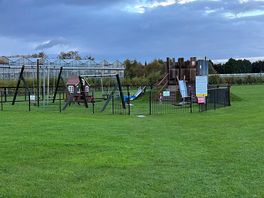 Lovely park for the kids, with football nets too