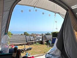 Aussicht aus dem zelt .