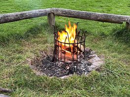 Fire pit. can buy logs at camp