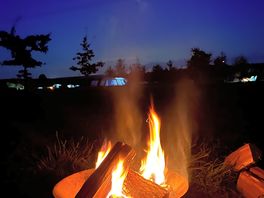Evening fire pit