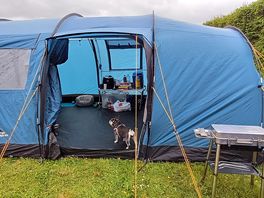 Tent pitch spacious