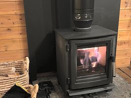 Stove kept us nice and toasty despite the bad weather
