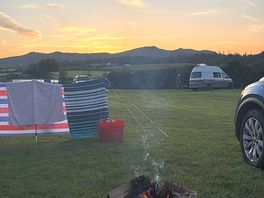Sunset with fire