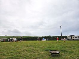 View up the campsite
