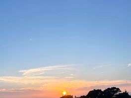 Sunset from our tent.