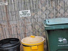 Waste and recycling area.