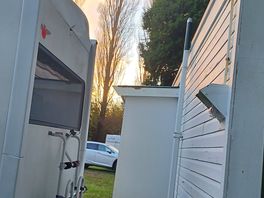 Couldn't get much closer to the ablution block. all plugged in