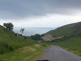 The view coming into the site