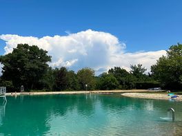 Swimming pool. shallow entry but look out for the drop off.