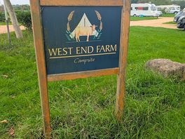 Campsite sign at entrance