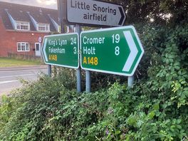 Sign post outside the site