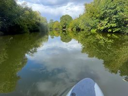Paddleboarding on the wye from the site