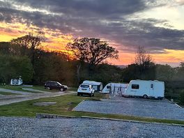 Sunset from our caravan.