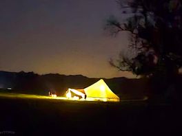 Nothing but the stars and our tent.