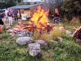 Group bonfire put on by lee.