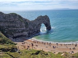 Views from nearby beaches and viewing terraces
