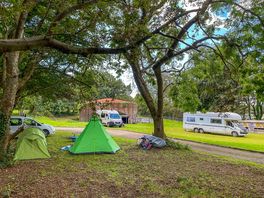 Tents set up