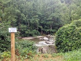 El agua del rio vaja asi por que habia llovido!!