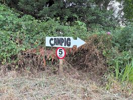 Sign at entrance