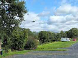 The planes coming past the site