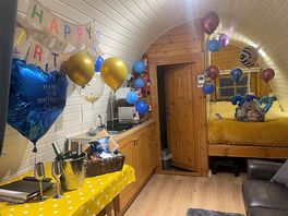 The pod all done up for the birthday boy’s surprise 😍