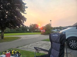 Sunset view at the site