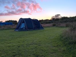 Evening skies looking into our pitch.