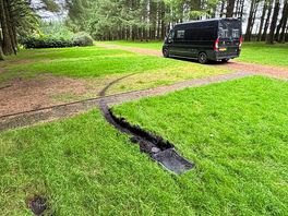 This is a nieuw of the campervan after we had it unstuck.