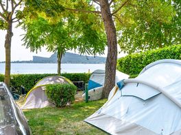 Lakeside camping pitches
