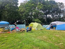 Our little set up. first come first served. advised to get there at check in to get the best spots