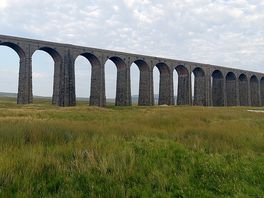 Ribbleshead viaduct... 45 mins walk away.