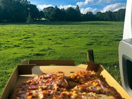 Pizza collected from local town enroute.