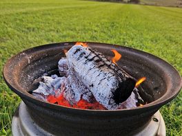 Fire pit while watching the sunset