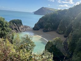 Looking over to broadsands beach