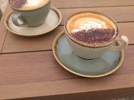 Great coffee served in farm cafe nearby